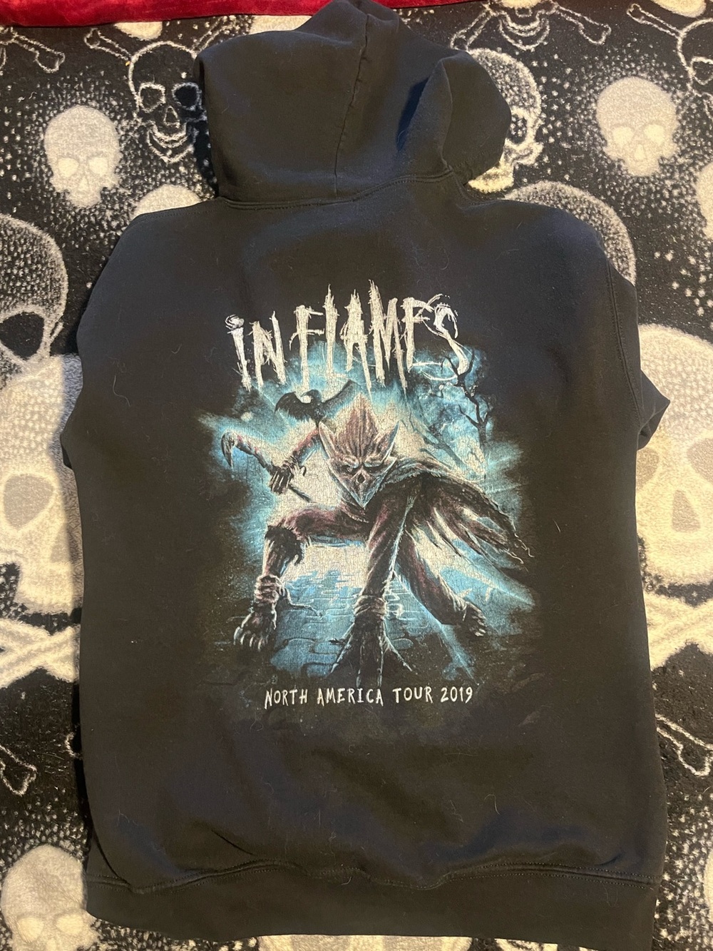 2019 tour in flames band zip up hoodie
